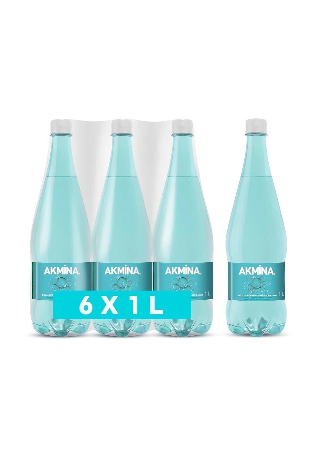 Akmina Doğal Maden Suyu 6x1 L — 125 TL İndirim: yaklaşık %65 Kargo Bedava